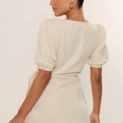 Robe Moulante Avoine Effet Lin Nouée Devant -Jupe Lumine Soldes Boutique 5cafc408343bafd036c371fb9b46662d30279917 cnd4754 2