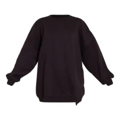 Robe Pull En Sweat Noir à Col Ras Et Ourlet Fendu -Jupe Lumine Soldes Boutique 5dcaac2d5973b54829de1591219e3285673a19c4 cmv4094 6