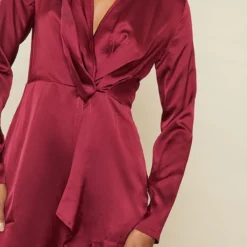 Robe Cache-coeur Satinée Bordeaux à Manches Longues -Jupe Lumine Soldes Boutique 5e7b57c0128f52d27fdbea36f72e966bf1d750b5 clt7259 4