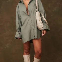 Robe Chemise Tissée Kaki Froncée à Manches évasées 7 Robe Chemise Tissée Kaki Froncée à Manches évasées -Jupe Lumine Soldes Boutique 5f8eb4c54dc8f8fc44b4a75968d9adeb0a2cdff7 cnb3522 1