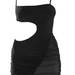 Robe Moulante Noire à Partie En Mesh Froncée Et Découpe -Jupe Lumine Soldes Boutique 5f98dc24b607a0b20d139266b1368ce8ab73df73 cnd0409 5