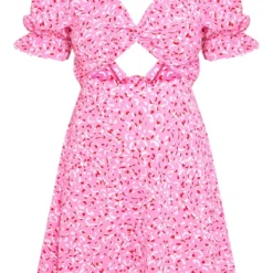 Robe Droite Rose Imprimé Abstrait à Découpe Et Devant Torsadé -Jupe Lumine Soldes Boutique 5feb05e50d2a5393cd730a2e8b5a28b678769c21 cnd4036 5