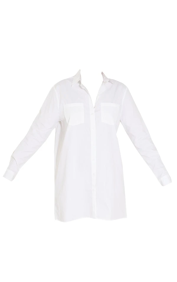 Robe Chemise Blanche à Manches Longues 5 Robe Chemise Blanche à Manches Longues – Image 5