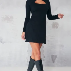 Logic Robe Moulante En Jersey Brossé Noir à Découpe Goutte D'eau -Jupe Lumine Soldes Boutique 609a8ca21514360af9ebd841ee4064e0727b03f7 cnb1119 3