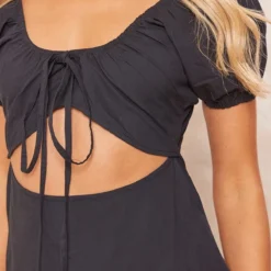 Robe Longue En Coton Noir à Découpe Devant -Jupe Lumine Soldes Boutique 617a6d0e4ac79268d0978a3d17ce51c2acec0241 cnd6090 4