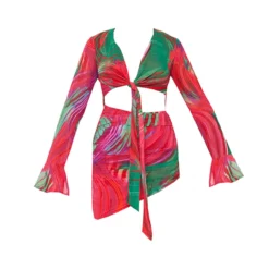 Robe Chemise Cache-coeur Moulante Multicolore Imprimé Abstrait -Jupe Lumine Soldes Boutique 61cc99d4ead46346e116675eff3b65f658b72228 cmy7903 6