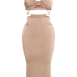 Robe Longue Moulante Taupe Découpée Croisée Au Cou -Jupe Lumine Soldes Boutique 6268af3ec44806e26a98f9abf050bdf1b7d03242 cnd5827 5