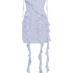 Robe Droite En Mousseline De Soie Bleu-gris Volantée Drapée à Bretelles 9 Robe Droite En Mousseline De Soie Bleu-gris Volantée Drapée à Bretelles -Jupe Lumine Soldes Boutique 6358e006dbe70e68f590304988b7c31ab81e9c2d cnd2217 5