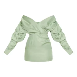 Robe Moulante Vert Sauge Froncée à épaules Dégagées -Jupe Lumine Soldes Boutique 63d55627a46a46b9f1c9bebf8b0fb4b83616d4b3 CMC5353 4