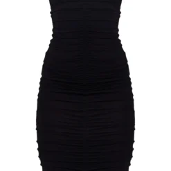 Robe Mi-longue Noire Très Froncée à Bretelles Fines -Jupe Lumine Soldes Boutique 63d67b5b3210e9b934a89174116f3667ee11dae9 cmy4489 6