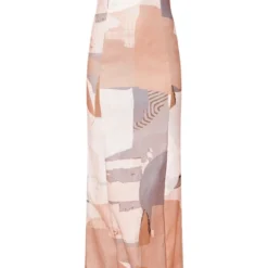 Robe Bustier Longue Taupe Imprimé Abstrait Repliée -Jupe Lumine Soldes Boutique 6412c615e3c53c912aceba27bb7dc7f1603d744a cne8511 5