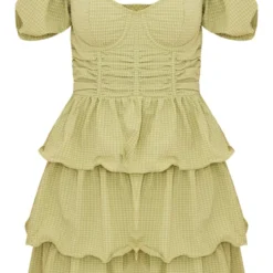 Robe Patineuse Vert Sauge Crêpée à Détail Bonnets Et Jupe étagée 9 Robe Patineuse Vert Sauge Crêpée à Détail Bonnets Et Jupe étagée -Jupe Lumine Soldes Boutique 6413124a11b8ae6afc54458d45f6619cc42de228 cne2963 5