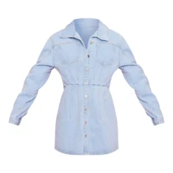 Robe En Jean Bleu Clair Délavé Cintrée à Détail Coutures -Jupe Lumine Soldes Boutique 64d5afbfdd1f57d35a6b47f509cc9a0ed3b7358b cnc5724 5