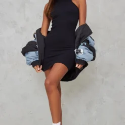 Robe Moulante Côtelée Noire à Dos Nageur Et Contours -Jupe Lumine Soldes Boutique 64ffe19ed05076d617bab3b5c651d5ae7e34038e cmv8436 3