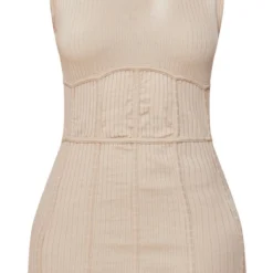 Robe Moulante Côtelée Gris Pierre à Corset Et Détail Coutures -Jupe Lumine Soldes Boutique 65922eb4252a4593e0641875b02142e196644c38 cnd5499 5