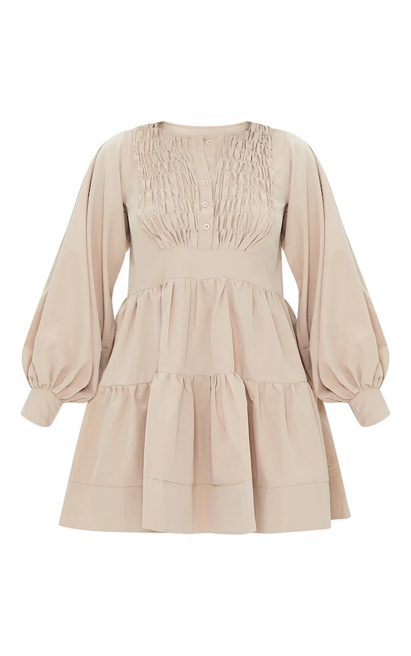 Robe Babydoll En Maille Gris Pierre Volantée à étages 5 Robe Babydoll En Maille Gris Pierre Volantée à étages – Image 5