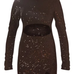 Robe Moulante Manches Longues Noire à Sequins Et Col Montant Détail Découpe Et Ourlet Fendu -Jupe Lumine Soldes Boutique 66e86b2613f319726dd7eba30d960aac11b44dcf cmu6365 6