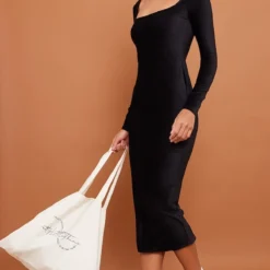 Robe Longue Côtelée En Velours Noir à Manches Longues -Jupe Lumine Soldes Boutique 675d57a05ea65f15236acfcd7183f18aff2427cf cna8252 1