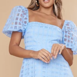 Robe Droite Oversize Bleu Ciel Imprimé Vichy à Manches Bouffantes 8 Robe Droite Oversize Bleu Ciel Imprimé Vichy à Manches Bouffantes -Jupe Lumine Soldes Boutique 6800fb25080e6ffcd5635fa38577e13e2773b95f cne2996 4