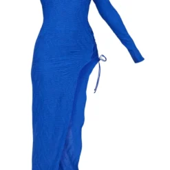 Robe De Plage Asymétrique Longue Texturée Bleu Cobalt à Taille Basse -Jupe Lumine Soldes Boutique 68c40ea4c4db7258ab3e080534a2572802cc9ef2 cnd7428 5