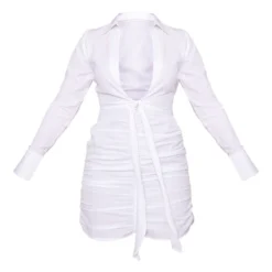 Robe Chemise Décolletée Froncée Blanche Effet Lin -Jupe Lumine Soldes Boutique 694d1b5913a282a7ee0c3cdf5efbd4507b31af88 cnd5417 5