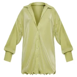 Robe Chemise Vert Citron Plissée à Ourlet Volanté -Jupe Lumine Soldes Boutique 6993b843d68e62342a6592616065f27b790a32bd cnd2234 5
