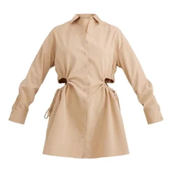 Robe Chemise Gris Pierre à Taille Froncée Et Découpée -Jupe Lumine Soldes Boutique 699bdcd602fd264b984728ece27d914927986cfb cnd4384 5