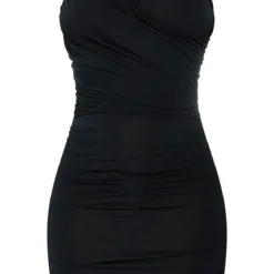 Robe Très Moulante Froncée Noire à épaule Unique -Jupe Lumine Soldes Boutique 69bc7e6672e00d7ea9c49f11d45a04e868fae749 cmu9104 6