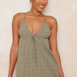 Robe Droite Kaki Tissée à Bretelles Croisées Dans Le Dos -Jupe Lumine Soldes Boutique 6adadd979fba63f0d3d48c2ae9fbbd6169f67e2b cmy8311 4