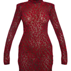 Robe Moulante à Imprimé Léopard Rouge Floqué à Manches Longues Et Détail Anneau -Jupe Lumine Soldes Boutique 6b17fcd800dd8f06ac020d8dc2e0faf99297d61e cnb0724 5