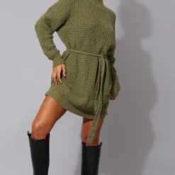 Robe Pull Kaki En Maille Tricot Douce à Ceinture -Jupe Lumine Soldes Boutique 6b368655d1bec356608e1239c05fb77ed5907690 cmu0231 4