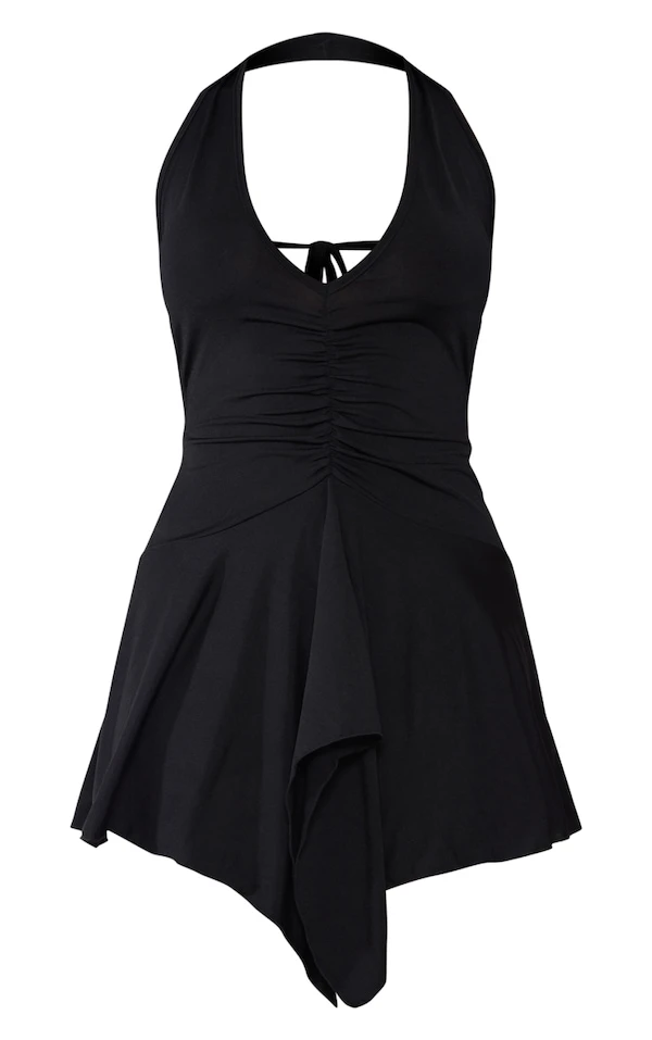 Robe Moulante Dos Nu Noire à Décolleté Et Ourlet Volanté 5 Robe Moulante Dos Nu Noire à Décolleté Et Ourlet Volanté – Image 5