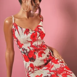 Robe Longue Plissée Nude Fleurie à Bretelles -Jupe Lumine Soldes Boutique 6c345d573b83237b624aed2572e2525506de7a2e cna1286 5