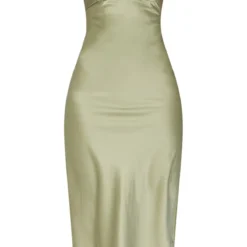 Robe Mi-longue Satinée Vert Sauge à Bonnets Froncés Et Bretelles -Jupe Lumine Soldes Boutique 6c9eefef1d5e3b87d2e611d6d374b550bd919848 cmw8349 6