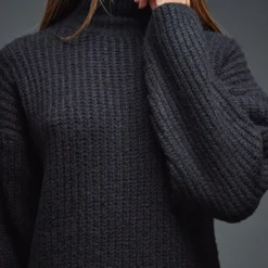 Robe Pull Oversize Noir Profond En Maille Chunky à Col Roulé -Jupe Lumine Soldes Boutique 6d0a7842d90a4298921cb72b6f79185bf627b564 cnc2712 4