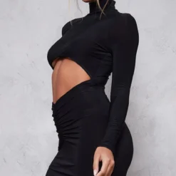 Robe Longue Moulante Découpée Noire à Taille Froncée Et Manches Longues 8 Robe Longue Moulante Découpée Noire à Taille Froncée Et Manches Longues -Jupe Lumine Soldes Boutique 6dd20d9d477f400bcc3ec88f336d506ee2f8ee8b cnd0416 4