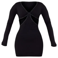 Robe Moulante Manches Longues Noire à Découpes Et Coutures Contrastantes 9 Robe Moulante Manches Longues Noire à Découpes Et Coutures Contrastantes -Jupe Lumine Soldes Boutique 6e819de67b29c1066d496567d5b656b42a6cab82 cnd4022 5