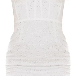 Robe Moulante Bustier En Broderie Anglaise Blanche à Ourlet Festonné -Jupe Lumine Soldes Boutique 6ebb370347f51d2279b4a97596907a457c20a630 cne1366 5