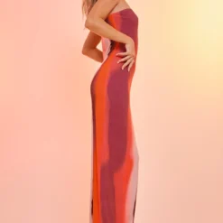 Robe Bustier Longue Moulante Rose à Imprimé Dégradé -Jupe Lumine Soldes Boutique 6fac8b7740ff2456e120e0ae64ac987fadedd9d3 cne2716 3