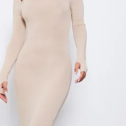 Robe Mi-longue En Jersey Gris Pierre à Bretelles Et Manches Longues 8 Robe Mi-longue En Jersey Gris Pierre à Bretelles Et Manches Longues -Jupe Lumine Soldes Boutique 702ce9b3fc13875607f45fb12f88f7cccb55a0be cnd4103 4