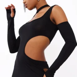 Robe Asymétrique Très Moulante Noire à Côtés Découpés -Jupe Lumine Soldes Boutique 70626789c348ffd5e80e81b899a6bed67eb0151a cnb7479 4