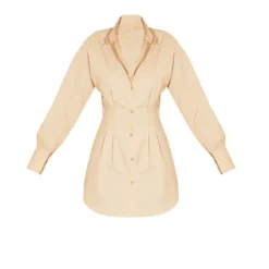 Robe Chemise Gris Pierre Ajustée à La Taille à Manches Longues -Jupe Lumine Soldes Boutique 70ee3083eec733d79423ddd7625bc36dcf39d4d6 cmt6126 6