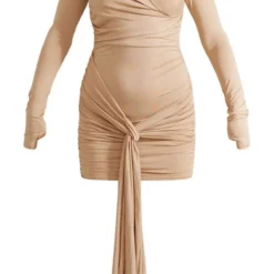 Robe Moulante Drapée Gris Pierre à Manches Longues 9 Robe Moulante Drapée Gris Pierre à Manches Longues -Jupe Lumine Soldes Boutique 71c6719084c682f6bc0d23b9fa64371226fa77d1 cnb1750 5