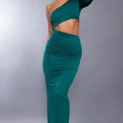 Robe Longue Moulante Vert Forêt Asymétrique à Découpes -Jupe Lumine Soldes Boutique 7315a6b0e94e04cd9bd36a92b104a24d33e58452 cnc2751 3