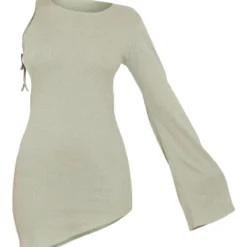 Robe Moulante Côtelée Vert Sauge Asymétrique à Manche Flare 8 Robe Moulante Côtelée Vert Sauge Asymétrique à Manche Flare -Jupe Lumine Soldes Boutique 731807ea769f240b2d0f64d3a00250df64af282b cnd4059 5