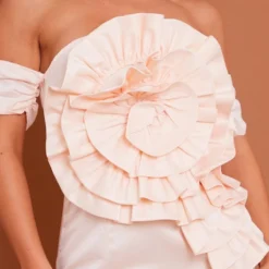 Robe Moulante Bustier Crème Structurée à Détail Rose Satinée -Jupe Lumine Soldes Boutique 747cd86da2209f2f3bf4939e8544e0cf3fd05604 cna9173 4