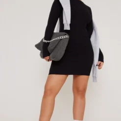 Robe Moulante Côtelée Structurée Noire Froncée à Détail Contours -Jupe Lumine Soldes Boutique 75094da04f19506b8e68a6936f558898f6a6e8ca cnc6728 1