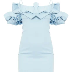 Robe Moulante Bleu Cendré à Col Bardot -Jupe Lumine Soldes Boutique 758aac65f20218a8ebb77b695ce2227ebfa8e5ac cne8501 5