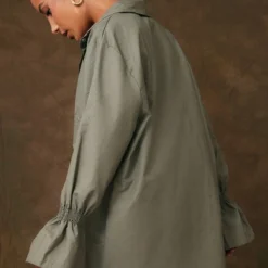 Robe Chemise Tissée Kaki Froncée à Manches évasées 6 Robe Chemise Tissée Kaki Froncée à Manches évasées -Jupe Lumine Soldes Boutique 76c764ec92b375964c266ab5f527b23ca0867bb4 cnb3522 2