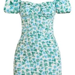 Robe Moulante Bleue Fleurie à Manches Bouffantes Et Bonnets -Jupe Lumine Soldes Boutique 7796755d7b4c09d4472a9b3504b7034595e07b65 cmy8480 6